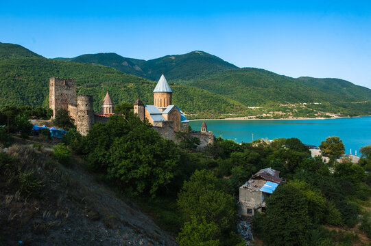 Ananuri – Guadauri – Kazbegi Tour: Ananuri Fortress, Jhinvali water reservoir, Georgian military road, Soviet Georgian Friendship monuments, Town of Stepantsminda, Gergeti Monastery