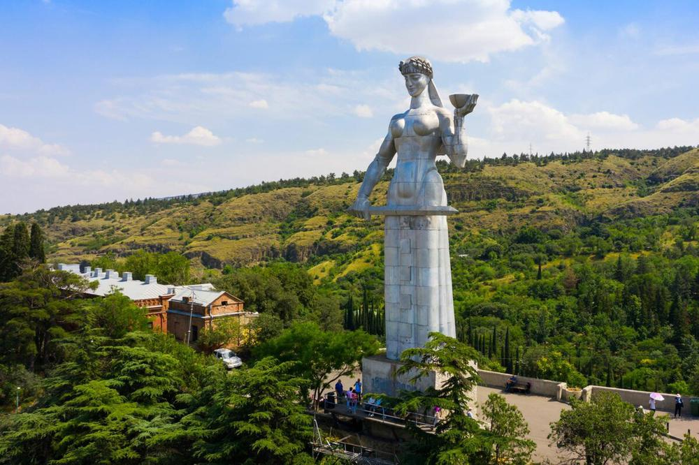 Tbilisi & Mtskheta Tour: Jvari Monastery, Svetitskoveli cathedral, Mtskheta old City, Souvenir market, Bridge of Peace, Metekhi Church, Narikala Fortress (By Cable Car), Statue of mother Georgia, Abanotubani, Leghvtakhevi waterfall
